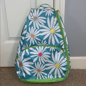 Floral tennis backpack